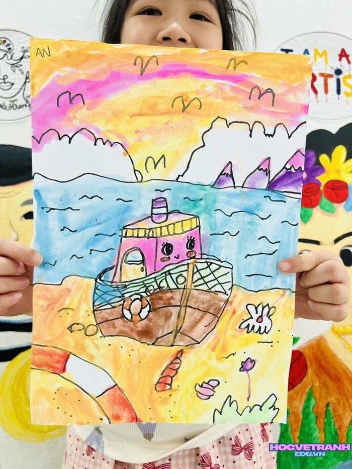 tranh vẽ biển đảo quê hương