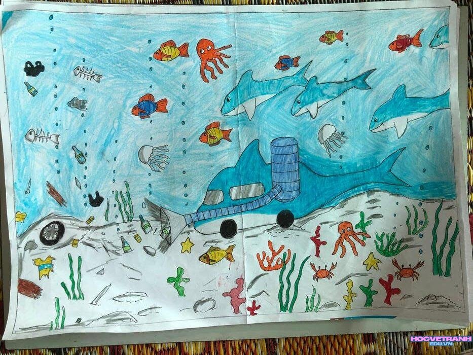 tranh vẽ biển đảo và cuộc sống