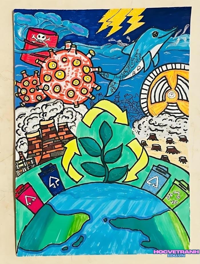 tranh vẽ biến đổi khí hậu