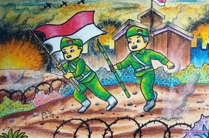 tranh vẽ chiến thắng điện biên phủ 7 5 1954