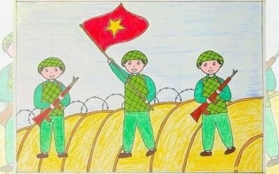 tranh vẽ chiến thắng điện biên phủ đẹp