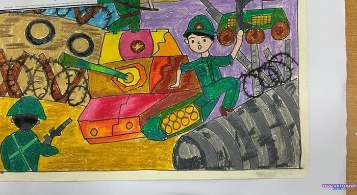 tranh vẽ chiến thắng điện biên phủ lớp 5