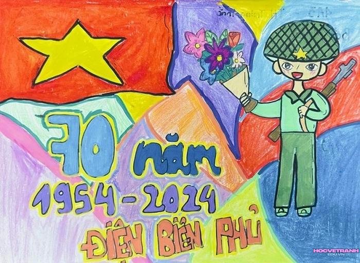 tranh vẽ chiến thắng điện biên phủ việt nam