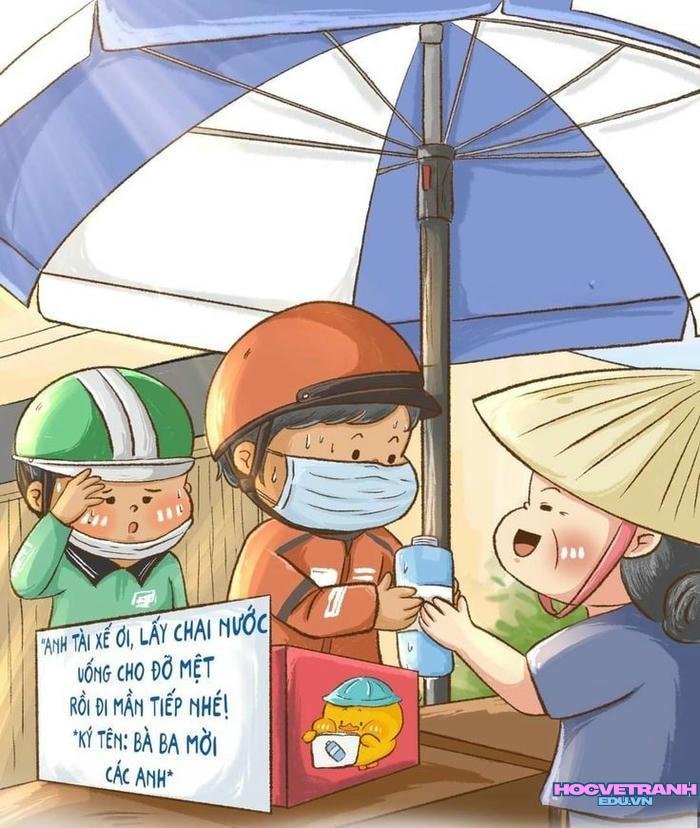 tranh vẽ chủ đề gia đình yêu thương