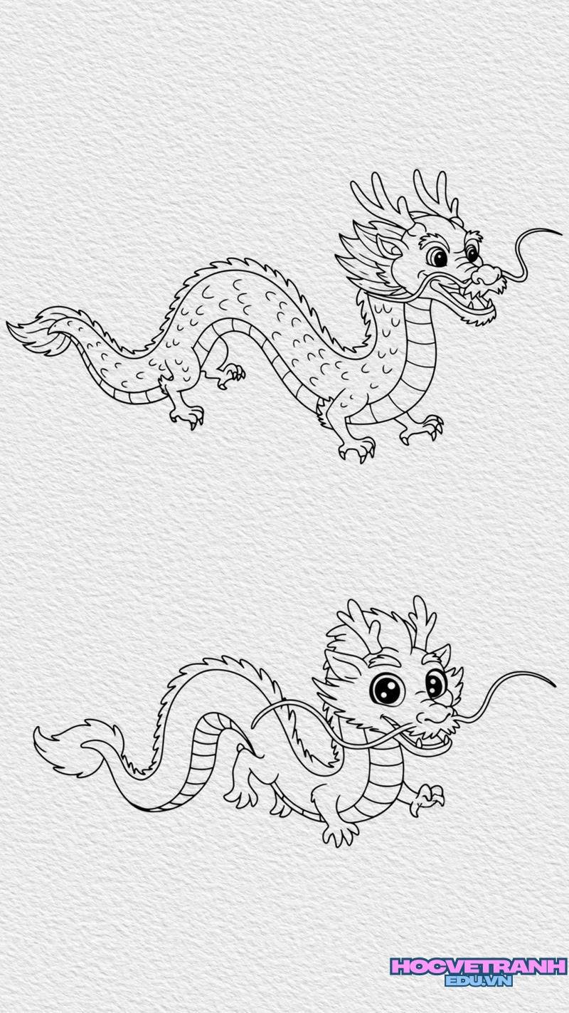 tranh vẽ con rông