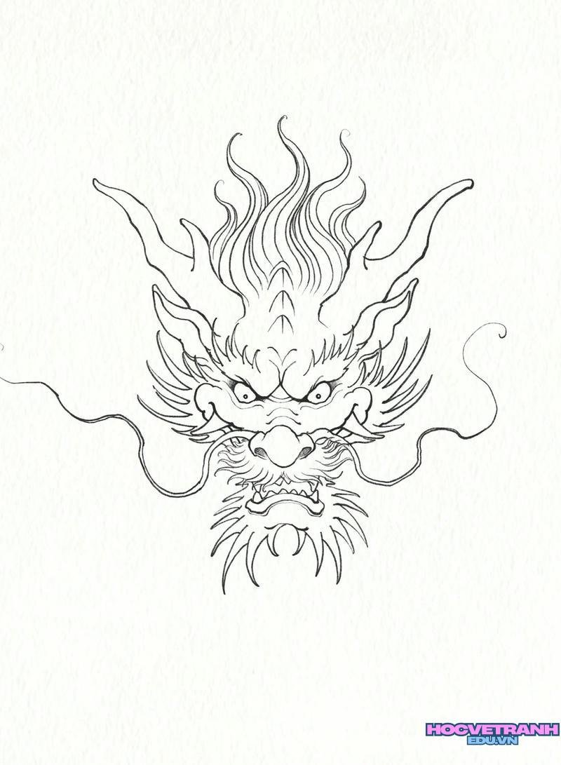 tranh vẽ con rồng đẹp