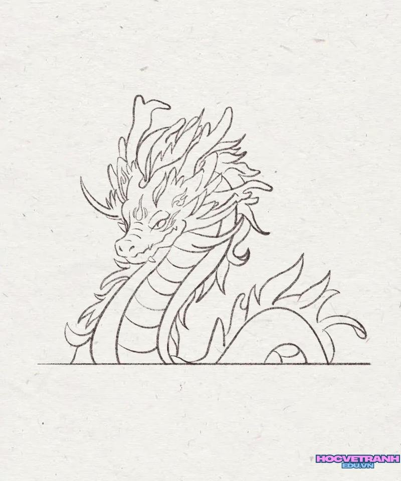tranh vẽ hình con rồng