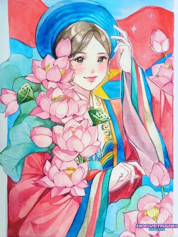 tranh vẽ nữ tử cổ