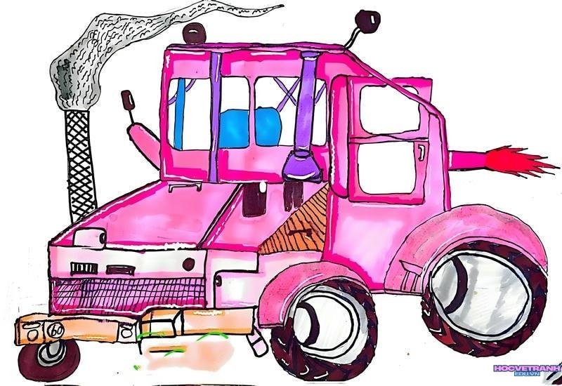 tranh vẽ ô tô mơ ước đẹp nhất