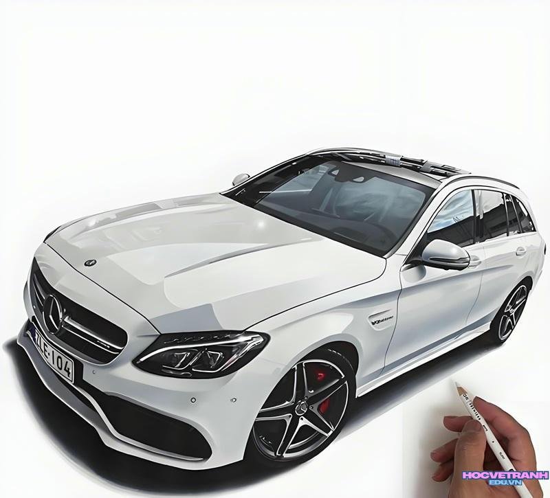 tranh vẽ ô tô mơ ước​ 2