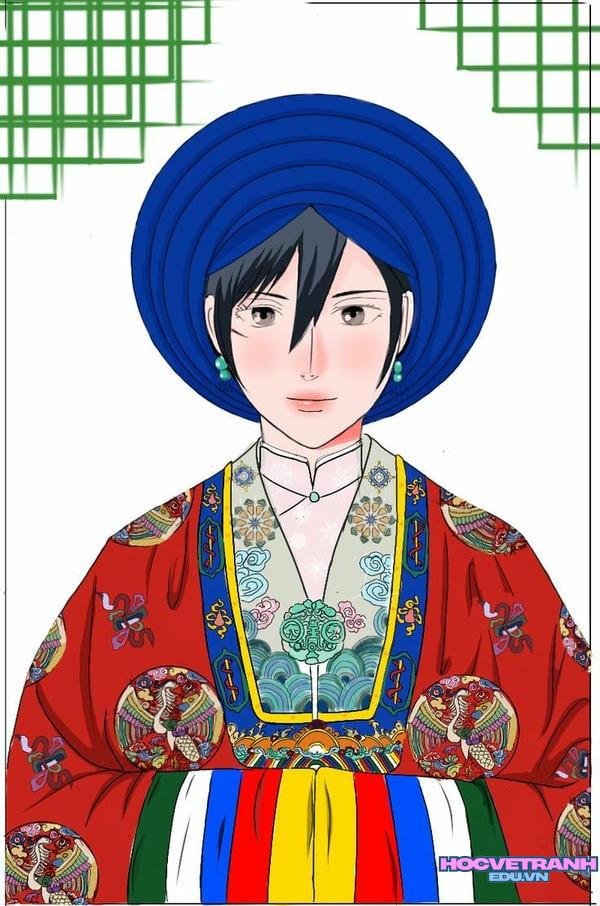 tranh vẽ tiểu thư đẹp