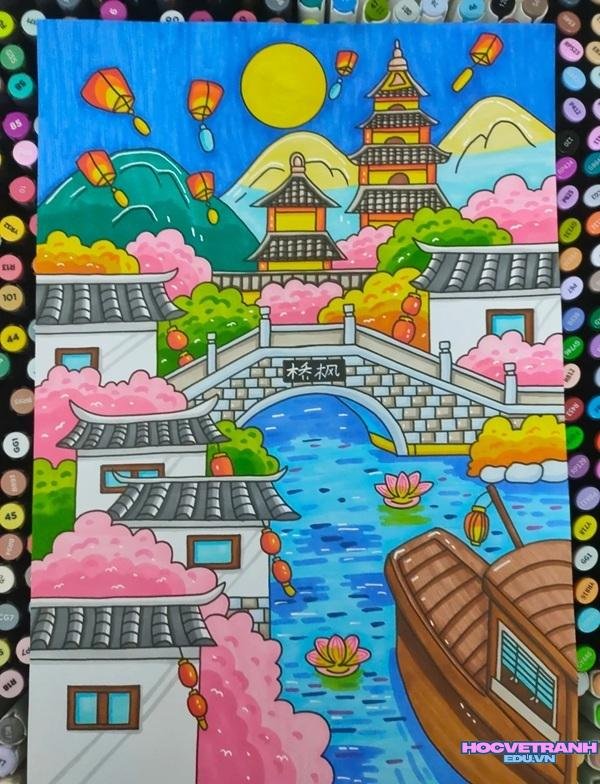 tranh vẽ trung thu mẫu
