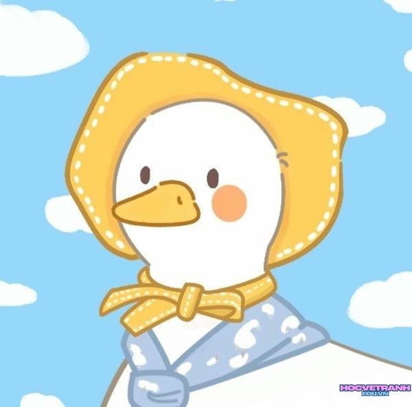 tranh vịt đội mũ