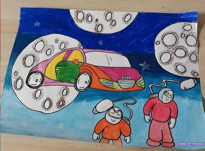 vẽ bức tranh về ô tô mơ ước​