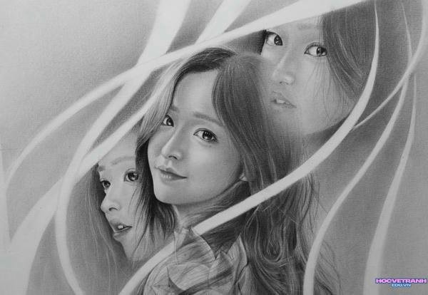 vẽ chân dung bút chì