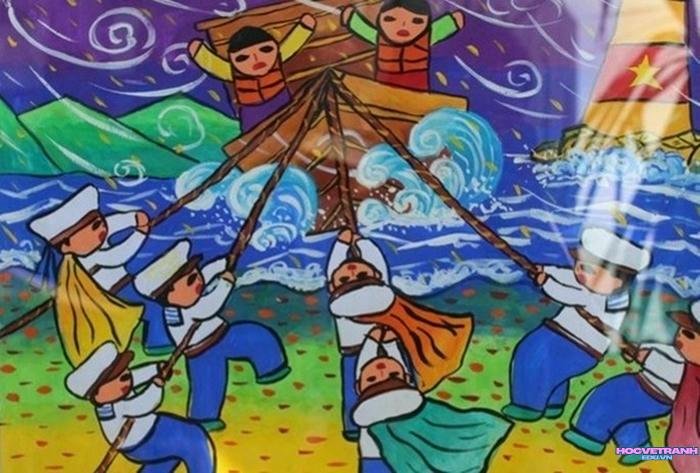 vẽ chú bộ đội lớp 5