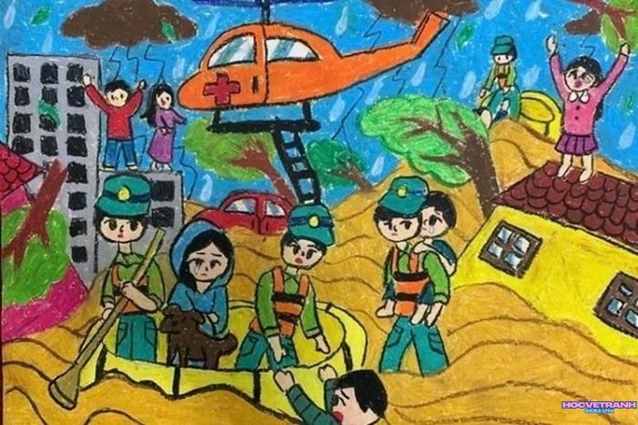 vẽ chú bô đội