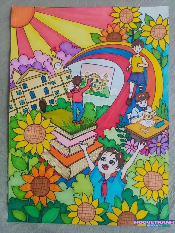 vẽ chủ đề quê hương đất nước