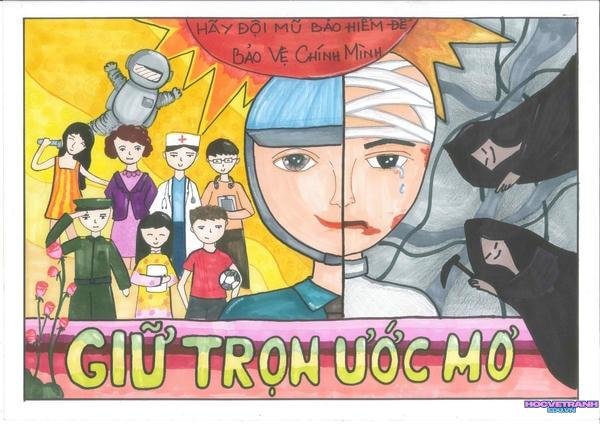 vẽ cổ động giao thông