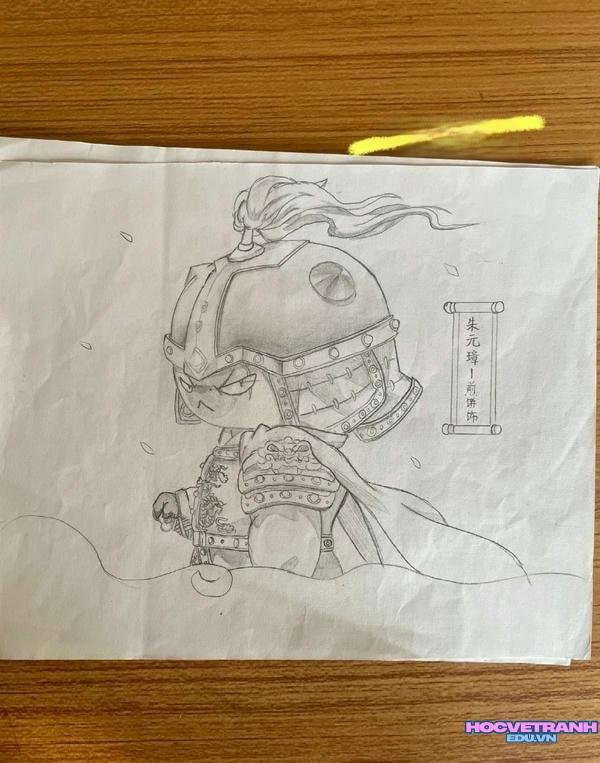 vẽ cổ trang bút chì