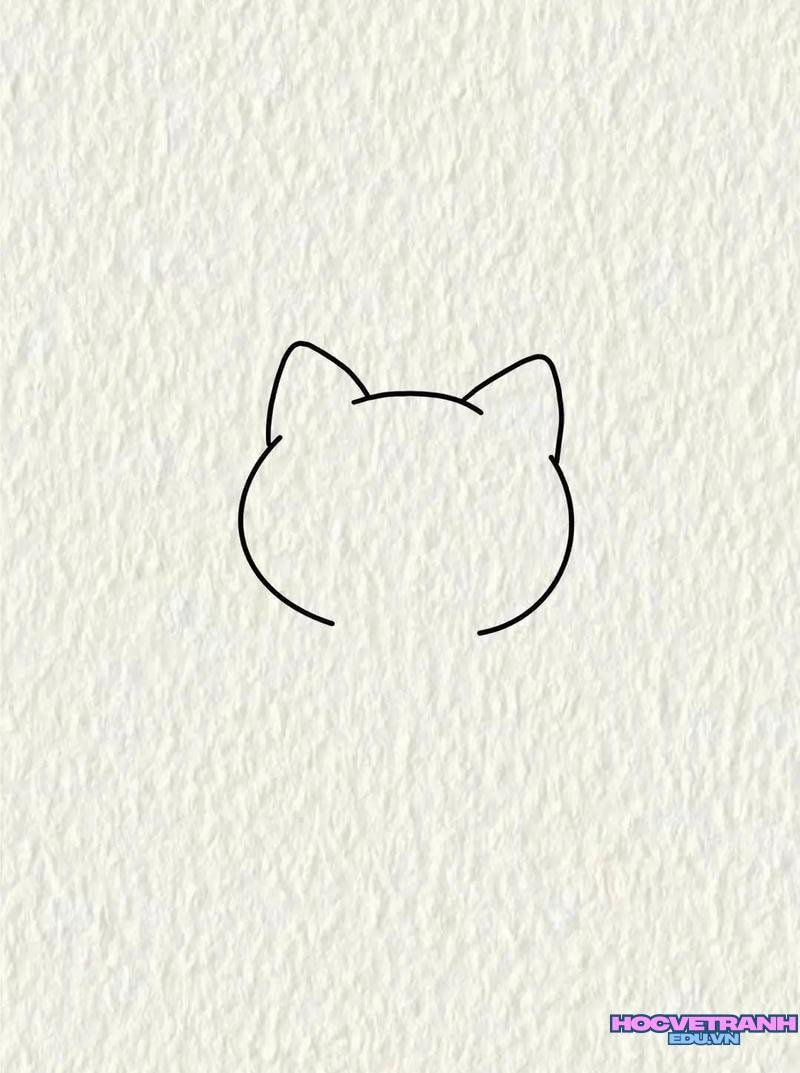 vẽ con mèo cute đơn giản