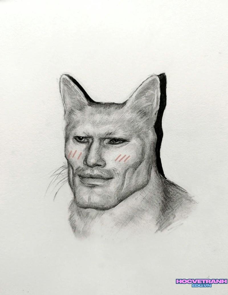 vẽ con mèo đơn giản