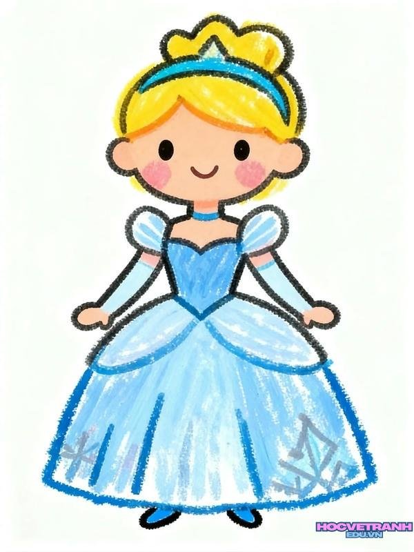 vẽ công chúa elsa