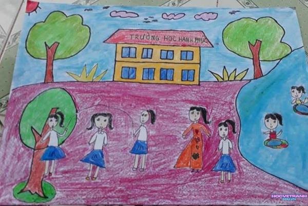vẽ cùng nhau đến trường