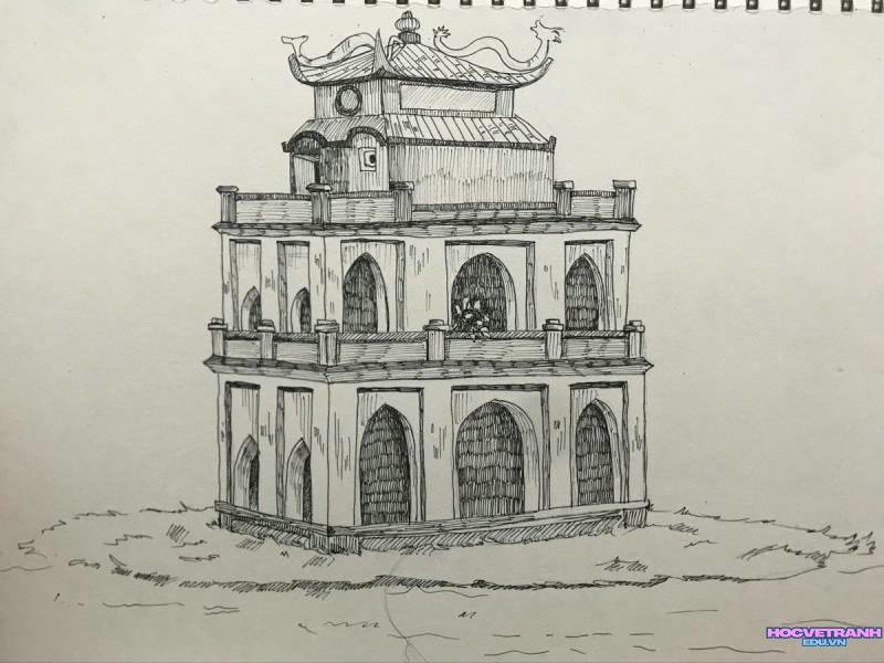 vẽ di tích bằng chì