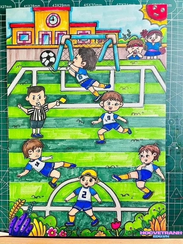 vẽ đội bóng của em