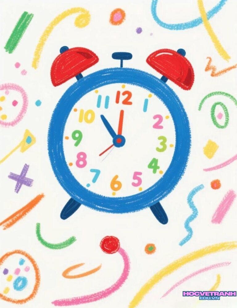 vẽ đồng hồ đơn giản