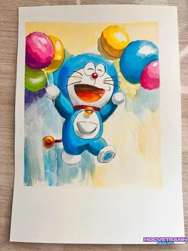 vẽ doremon dễ thương