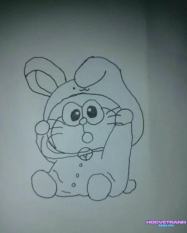 vẽ doremon ngạc nhiên