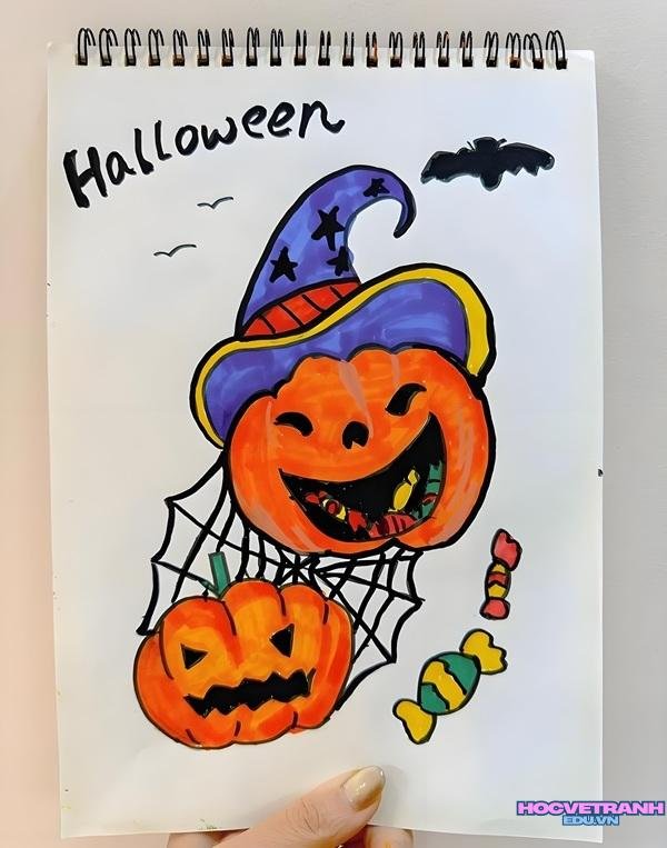 vẽ halloween phong cách dễ