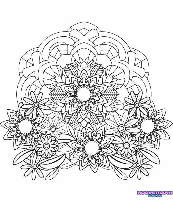 vẽ hoa đơn giản cho bé