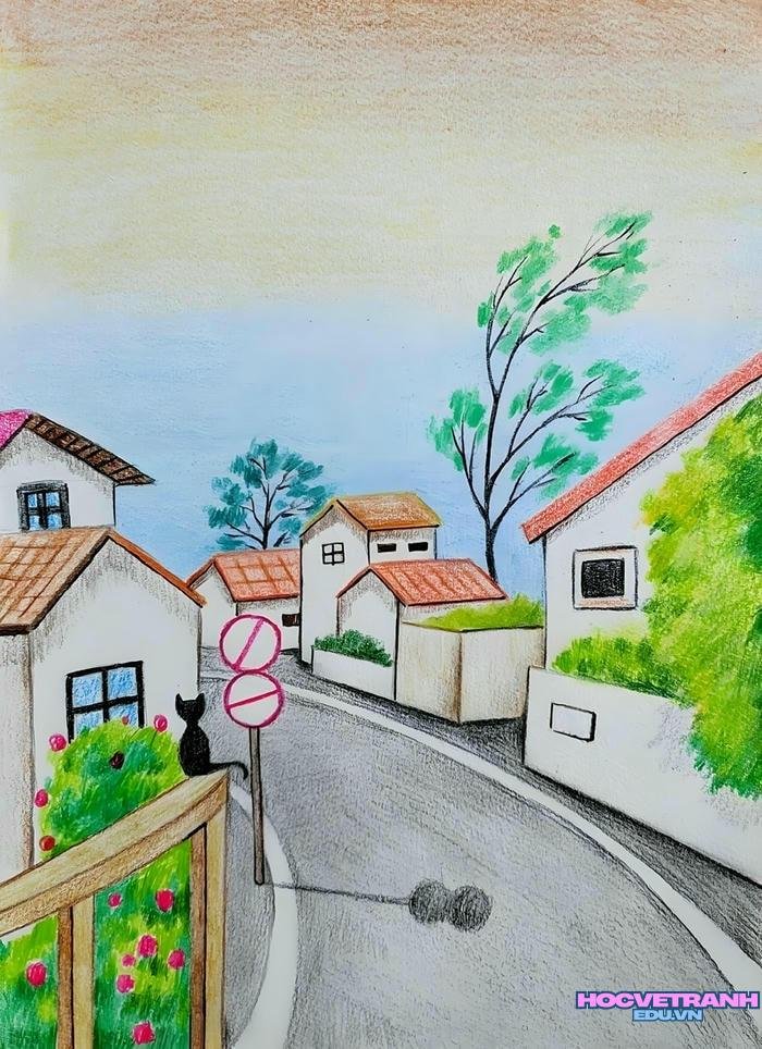 vẽ khung cảnh quê em
