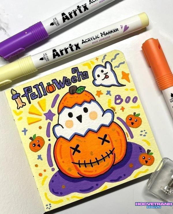 vẽ lễ hội bí ngô