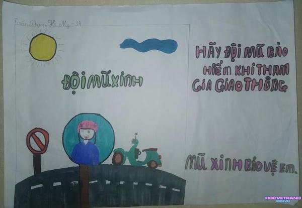 vẽ mũ xinh bảo vệ