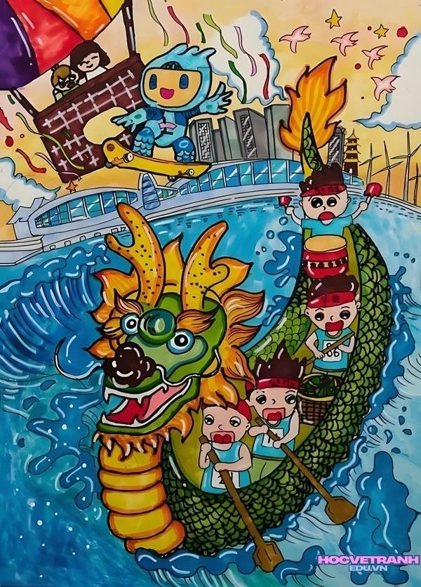 vẽ người cầm lái thuyền