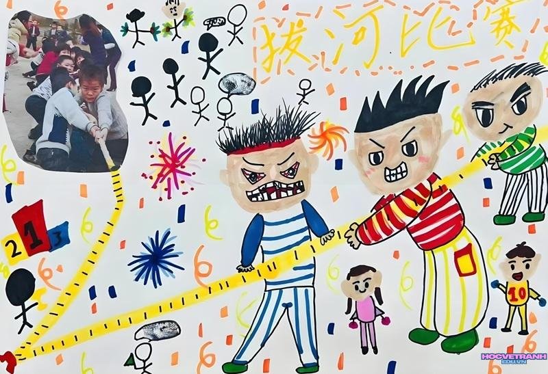 vẽ niềm vui chiến thắng