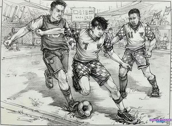 vẽ phác thảo cầu thủ