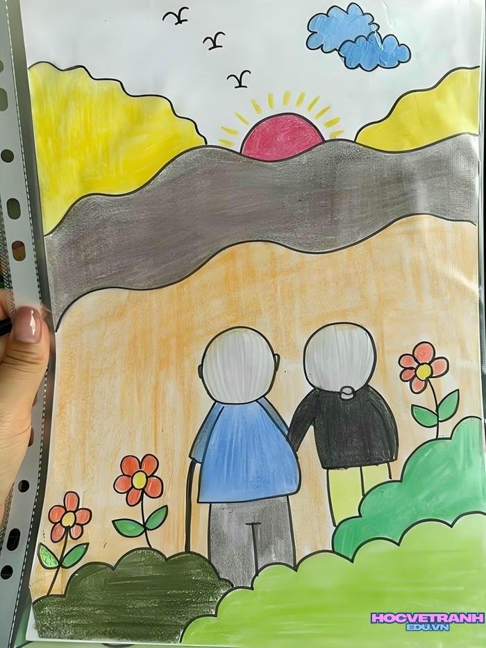 vẽ phong cảnh quê hương