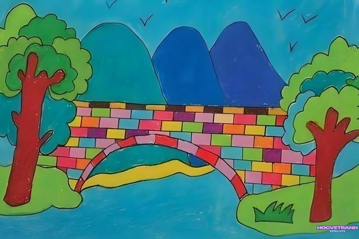 vẽ quê hương đơn giản