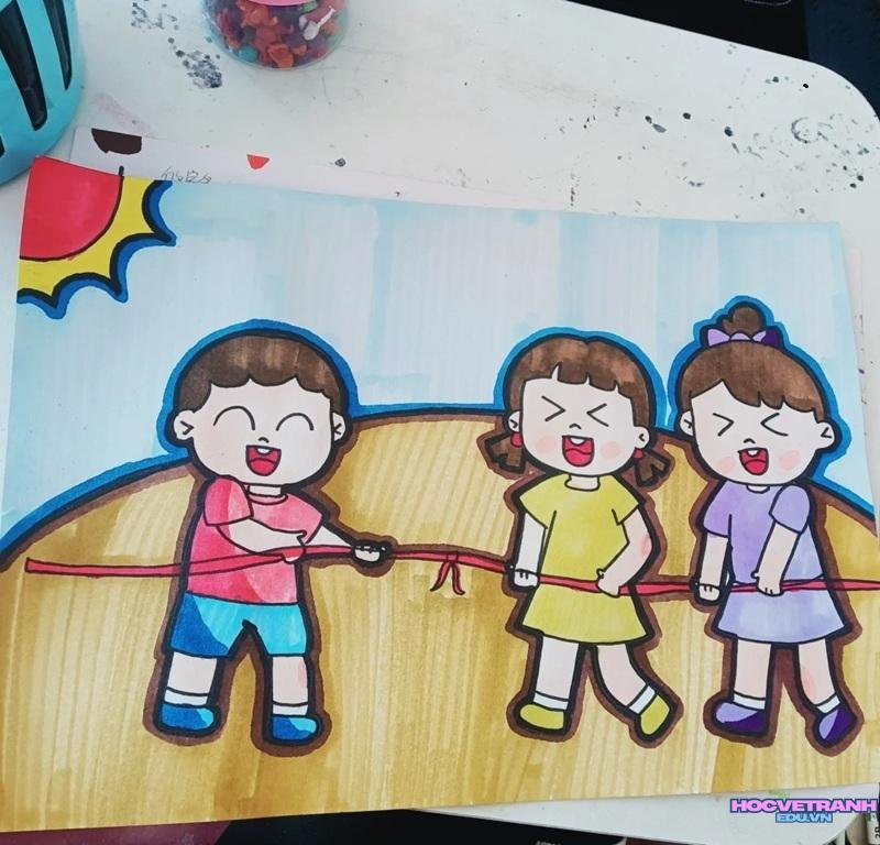 vẽ sức mạnh kéo co