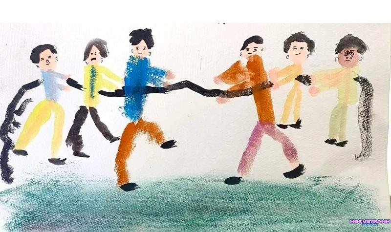 vẽ thế đứng kéo co