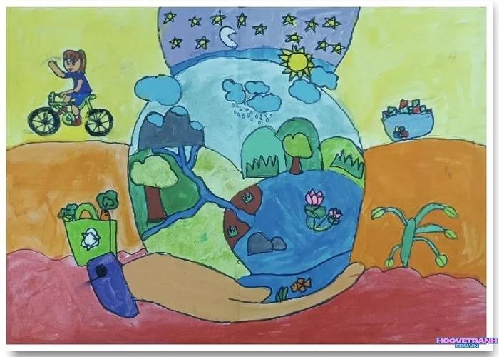 vẽ thế giới xanh tươi