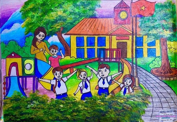 vẽ tranh 20 11 thầy cô giáo