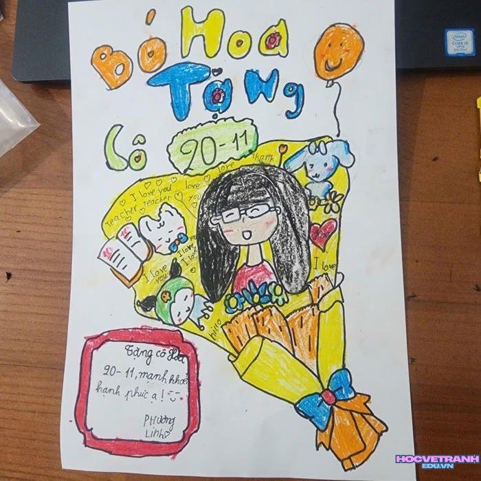 vẽ tranh 20 11 về sự nghiệp trồng người