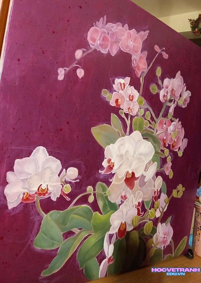 vẽ tranh acrylic trên vải