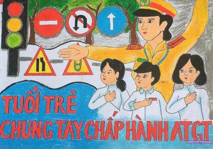 vẽ tranh an toàn giao thông hậu quả